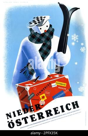 Niederösterreich von Paul Kirnig (1891-1955). Poster veröffentlicht ca. 1935 in Österreich. Stockfoto