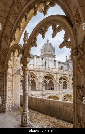 Hieronymites-Kloster, Mosteiro dos Jeronimos, in Lissabon, Portugal Stockfoto
