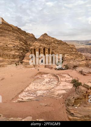 Ad-Deir oder das Kloster in der verlorenen Stadt Petra Stockfoto