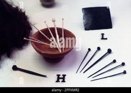 Reims France Museum Of St Remi Roman Hair Pins & Combs Stockfoto