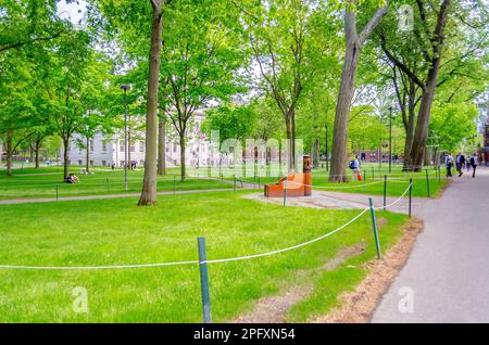 Im Inneren des legendären Harvard Universität in Cambridge, USA Stockfoto