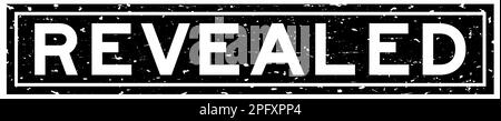 Grunge Black enthüllt das Wort quadratischer Gummidichtungsstempel auf weißem Hintergrund Stock Vektor