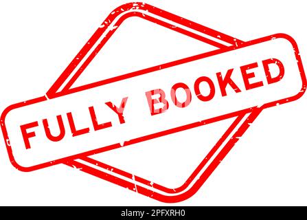 Grunge Red, voll gebuchter Gummisiegelstempel auf weißem Hintergrund Stock Vektor