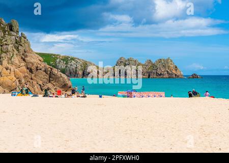 Porthcurno Beach, Cornwall, England, Großbritannien, Europa Stockfoto