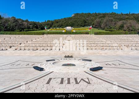 Polnische Gedenkstätte für den zweiten Weltkrieg in Montecassino, Latium, Italien. Stockfoto