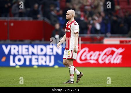 AMSTERDAM - Davy Klaassen von Ajax während des niederländischen Premier-League-Spiels zwischen Ajax Amsterdam und Feyenoord in der Johan Cruijff Arena am 19. März 2023 in Amsterdam, Niederlande. ANP MAURICE VAN STONE Stockfoto