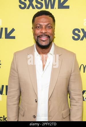 AUSTIN, TEXAS - 18. MÄRZ: Chris Tucker Besuchen Sie die Weltpremiere von „Air“ im Paramount Theatre während der SXSW Conference and Festival 2023 am 18. März 2023 in Austin, Texas (Foto von Maggie Boyd/SipaUSA). Guthaben: SIPA USA/Alamy Live News Stockfoto