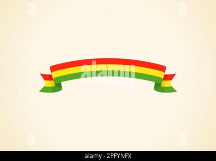 Band mit bolivianischer Flagge im flachen Design. Stock Vektor