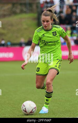 Lewes, Großbritannien. 19. März 2023. Manchester United Mittelfeldspieler Ella Toone (7) während des Quartalfinalspiels des Lewes FC Women gegen Manchester United Women FA Cup bei Dripping Pan, Lewes, Sussex, Großbritannien am 19. März 2023 Guthaben: Jede zweite Media/Alamy Live News Stockfoto