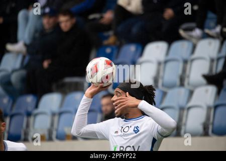 Lausanne, Schweiz. 03. September 2023. Archiblad Norman Brown vom FC Lausanne-Sport (3) ist an 26. Tagen der Dieci Challenge League 2022-2023 in Aktion. Die Dieci Challenge League 2022-20223 fand im Tuiliere-Stadion in Lausanne zwischen dem FC Lausanne-Sport und dem FC Thun statt. FC Thun gewinnt 3-1.( Foto: Eric Dubost/Sipa USA) Guthaben: SIPA USA/Alamy Live News Stockfoto