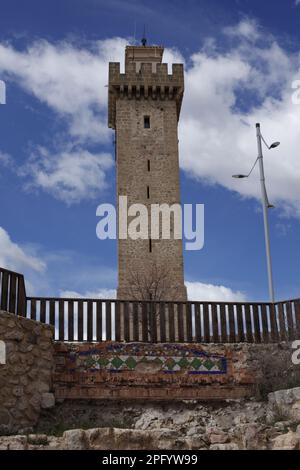 Tower of MANGANA, in Cuenca, Castilla y La Mancha (Spanien) Stockfoto