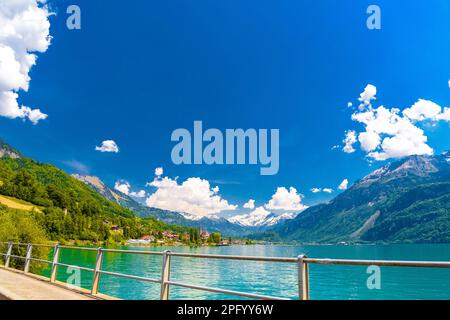 Berge in der Nähe des Brienzersees, Oberried am Brienzersee, Interlaken-Oberhasli, Bern Schweiz. Stockfoto