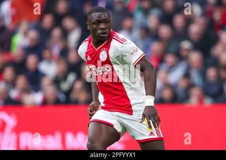 19-03-2023: Sport: Ajax gegen Feyenoord AMSTERDAM, NIEDERLANDE - MÄRZ 19: Brian Brobbey (Ajax) während des Spiels Eredivisie AFC Ajax und Feyenoord Rotter Stockfoto