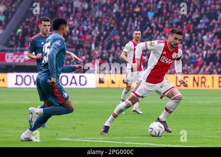 19-03-2023: Sport: Ajax gegen Feyenoord AMSTERDAM, NIEDERLANDE - MÄRZ 19: Dusan Tadic (Ajax) während des Spiels Eredivisie AFC Ajax und Feyenoord Rotterda Stockfoto