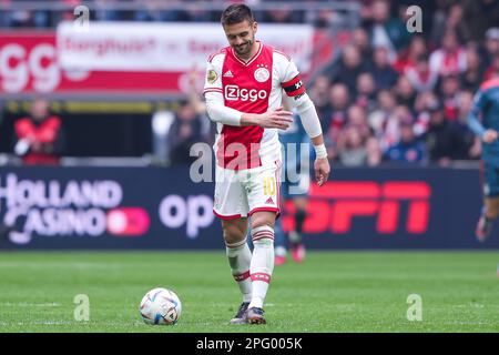 19-03-2023: Sport: Ajax gegen Feyenoord AMSTERDAM, NIEDERLANDE - MÄRZ 19: Dusan Tadic (Ajax) während des Spiels Eredivisie AFC Ajax und Feyenoord Rotterda Stockfoto