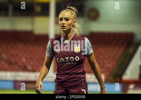 Walsall, Großbritannien. 19. März 2023. Alisha Lehmann (7 Aston Villa) in Aktion während des FA-Pokalspiels für Damen zwischen Aston Villa und Manchester City im Bescot Stadium in Walsall, England (Natalie Mincher/SPP) Guthaben: SPP Sport Press Photo. Alamy Live News Stockfoto