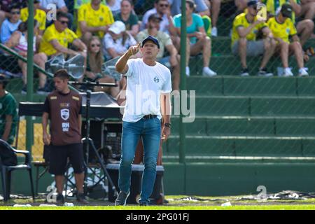 Erechim, Rio Grande Do Sul, Brasilien, 19. März 2023. Gremio Manager Renato Gaucho, während des Spiels zwischen Ypiranga und Gremio, für die Gaucho-Meisterschaft 2023, im Colosso da Lagoa Stadion, in Erechim am 19. März. Foto: Richard Ducker/DiaEsportivo/DiaEsportivo/Alamy Live News Stockfoto