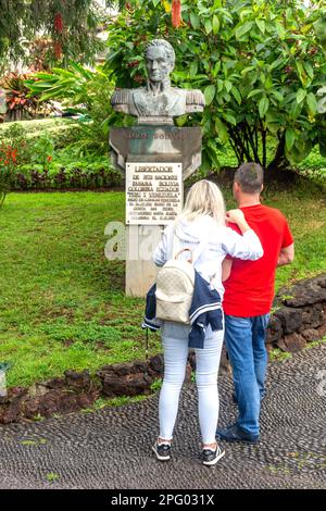 Simon Bolivar Statue in Jardim Municipal do Funchal, Avenue Arriaga, Funchal, Madeira, Portugal Stockfoto