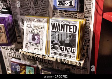 Inneneinrichtung des House of MinaLima, ein Harry-Potter-Shop, Soho, London, Großbritannien Stockfoto