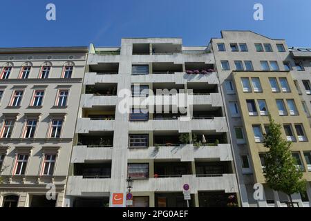 Vorgefertigtes Gebäude, Hagelberger Straße, Kreuzberg, Berlin, Deutschland Stockfoto