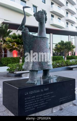 Sculptura La ventana al mar, San Juan, Puerto Rico Stockfoto