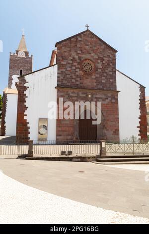 Funchal, Portugal - 20. August 2017: Kathedrale von Funchal, erbaut auf Befehl von D. Manuel, Herzog von Beja, aus dem 15. Jahrhundert. F Stockfoto