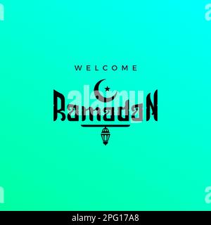 Willkommen Ramadan. Muslimischer Heiliger Monat. Islamischer Vektor Stock Vektor