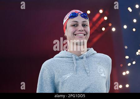 Emma Terebo während eines neuen Schwimmwettbewerbs, den Giant Open am 19. März 2023, im Dom von Saint-Germain-en-Laye, Frankreich. Foto: Victor Joly/ABACAPRESS.COM Stockfoto