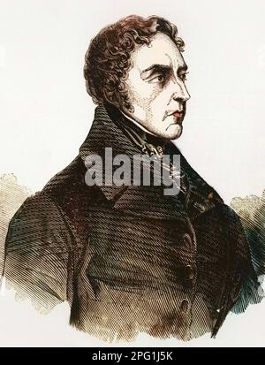 Porträt des französischen Politikers und Historikers Francois-Pierre-Guillaume Guizot (1787-1874) Stockfoto