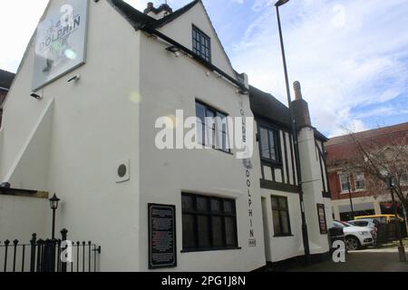 Ye Olde Dolphin Inne Street Derby england Stockfoto