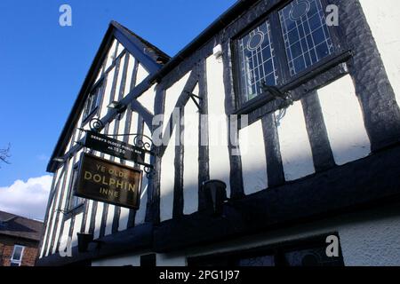 Ye Olde Dolphin Inne Street Derby england Stockfoto