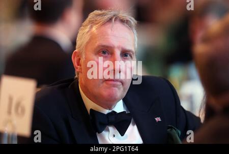 Dossierfoto vom 12. März 03/20 von DUP MP Ian Paisley Jnr, der erklärt hat, dass er bei der ersten Abstimmung des Commons über den neuen Post-Brexit-Vertrag über Handelsregelungen für Nordirland, bekannt als Windsor-Rahmen, gegen die Regierung stimmen wird. Stockfoto