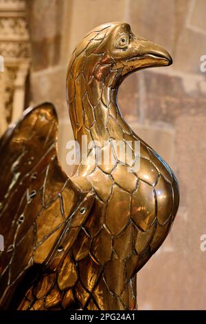 Messing Golden Eagle Rednerpult St. Nicholas Kathedrale Newcastle upon Tyne Stockfoto