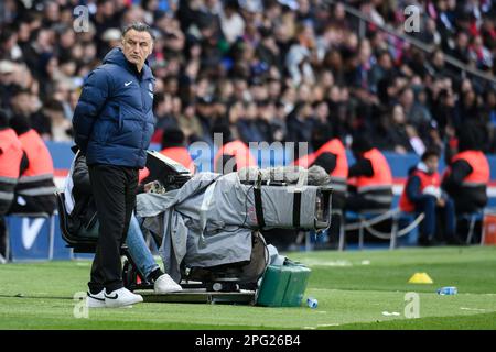 Paris, Frankreich. 19. März 2023. Christophe Galtier während des Spiels zwischen PSG und Rennes im Parc des Princes, 19. März 2023 Kredit: LE PICTORIUM/Alamy Live News Stockfoto