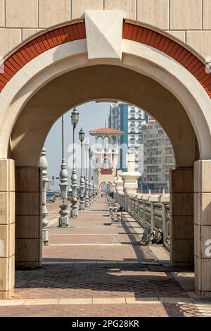 Stanley Bridge auf Corniche, Alexandria, Ägypten Stockfoto