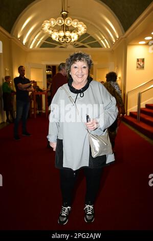 Angelika Mann bei der Premiere des Theatestücks 'Biedermann und die Brandstifter' im Schlosspark Theater. Berlin, 18.03.2023 Stockfoto