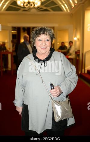 Angelika Mann bei der Premiere des Theatestücks 'Biedermann und die Brandstifter' im Schlosspark Theater. Berlin, 18.03.2023 Stockfoto