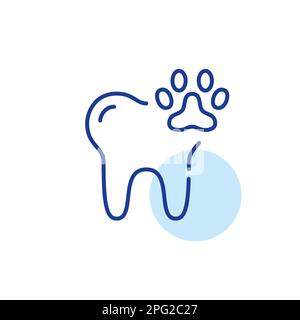 Tierarzt. Tiermedizin. Pixelgenaue, bearbeitbare Konturlinie Stock Vektor