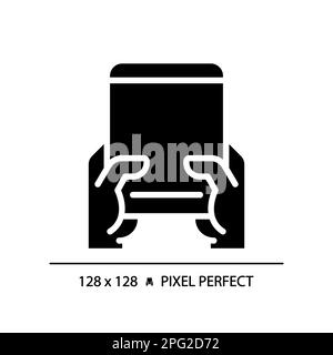 Hand mit Tablet Pixel Perfect Black Glyphe Symbol Stock Vektor