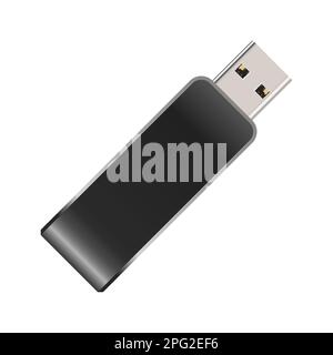 USB-Flash-Laufwerk in Vektor auf weißem Hintergrund. Stock Vektor