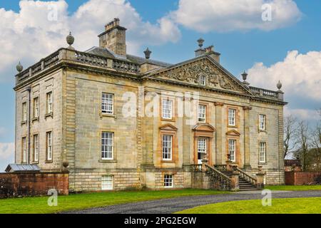 Boswell's Auchinleck House, ein Herrenhaus aus dem 18. Jahrhundert, entworfen von Robert Adam und Thomas Boswell, als Familienhaus des Auchinleck Estate, Stockfoto