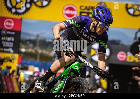 Martin Stosek (Tschechisch) (Canyon Northwave MTB) in Aktion beim Cape Epic Mountain Bike Bühnenrennen in Meerendal, Südafrika, 19. März 2023. (CTK Stockfoto