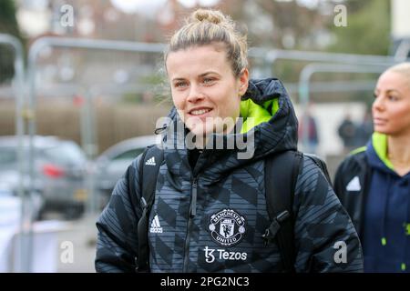 Lewes, Großbritannien. 19. März 2023. Manchester United Mittelfeldspieler Hayley Ladd (12) beim Lewes FC Women gegen Manchester United Women FA Cup Viertelfinale im Dripping Pan, Lewes, Sussex, Großbritannien am 19. März 2023 Gutschrift: Jede zweite Media/Alamy Live News Stockfoto