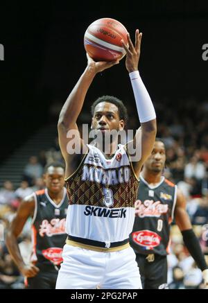 Jordan Loyd of AS Monaco während des French Cup, Top 8, Halbfinale Basketballspiel zwischen Le Mans Sarthe Basket und AS Monaco am 19. März 2023 in der Arena Loire in Trelaze, Frankreich - Foto Laurent Lairys/DPPI Credit: DPPI Media/Alamy Live News Stockfoto