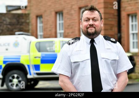 Cumbria Polizeichef Oberst Constable Jonathan Blackwell Stockfoto