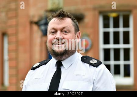 Cumbria Polizeichef Oberst Constable Jonathan Blackwell Stockfoto