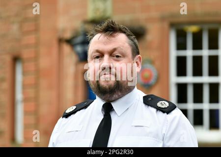 Cumbria Polizeichef Oberst Constable Jonathan Blackwell Stockfoto