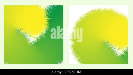 Frühling-Sommer-Hintergrund, das Konzept von Gras, Grün, Blüte. Mit Platz für Text, Banner für soziale Netzwerke, Werbung, Marketing Stock Vektor