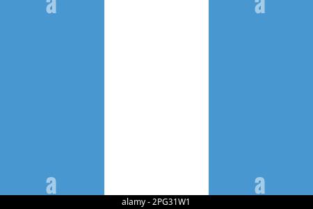 Zivile Flagge Guatemalas. Vektor. Genaue Abmessungen, Elementproportionen und Farben Stock Vektor