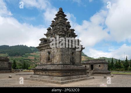 Arjuna-Tempel, Dieng-Tempel, Dieng-Plateau, Zentraljava, Indonesien Stockfoto